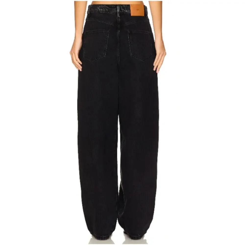 Ronny Kobo Women's Charcoal Naomi Wide Leg Jeans Size 25 - Picture 2 of 13